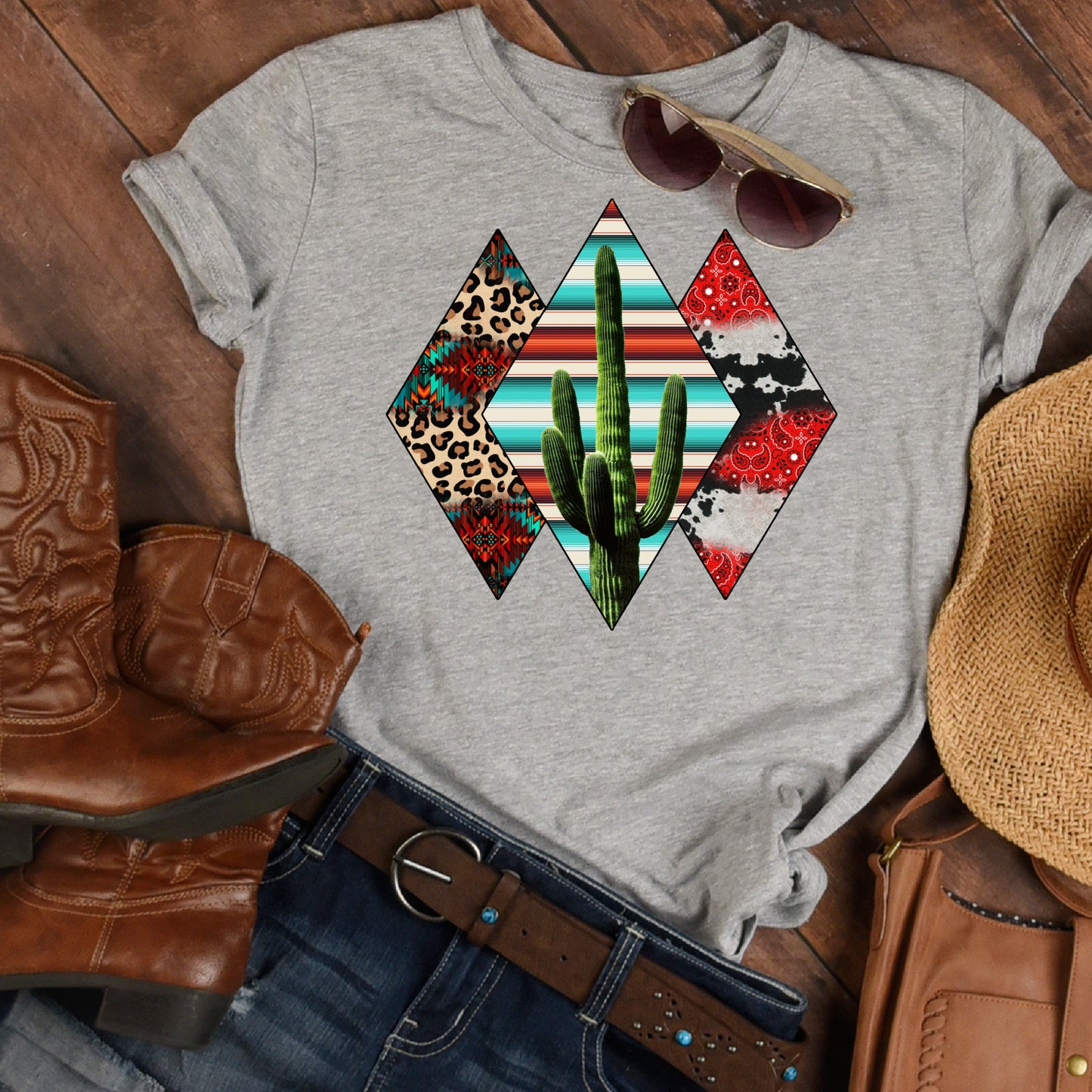 3 Western Diamond T-Shirt