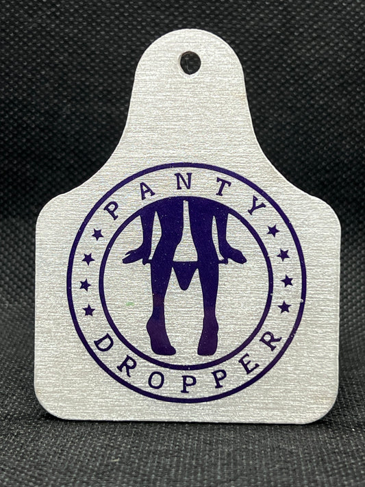 1026 White Purple Panty Dropper Keychain