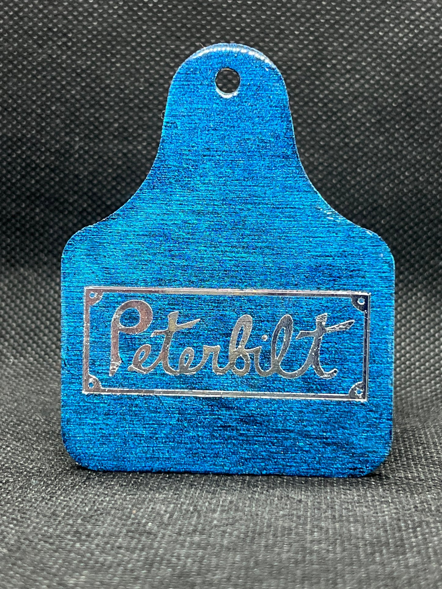 1009 Old Peterbilt Blue Chrome Keychain