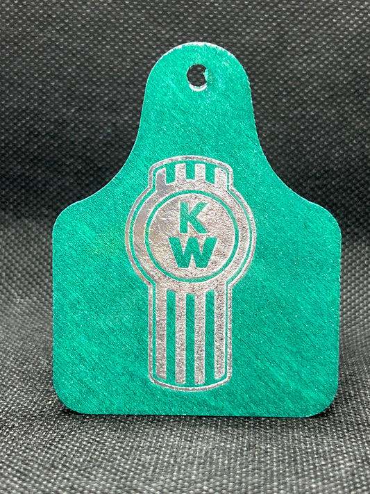 1094 Cat Kenworth Green Keychain