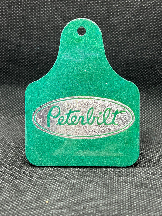 1072 Peterbilt Green Chorme Keychain