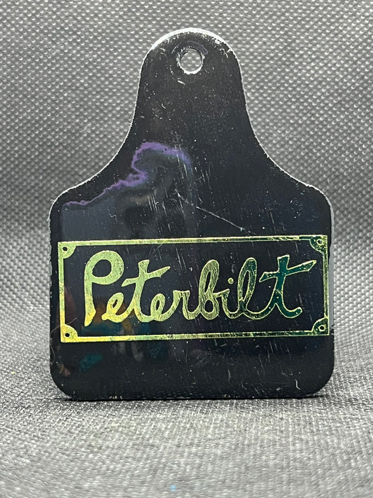 1043 Black Old Peterbilt Keychain