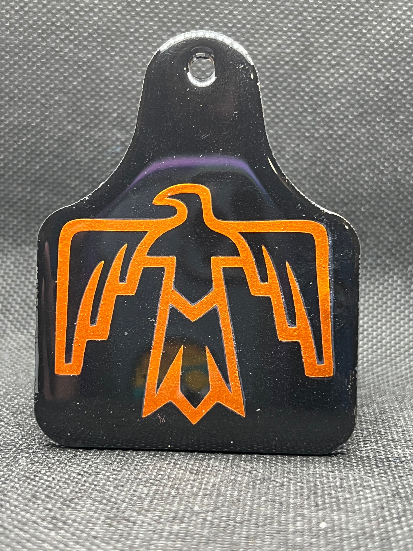 1133 Black Orange Thunderbird Keychain