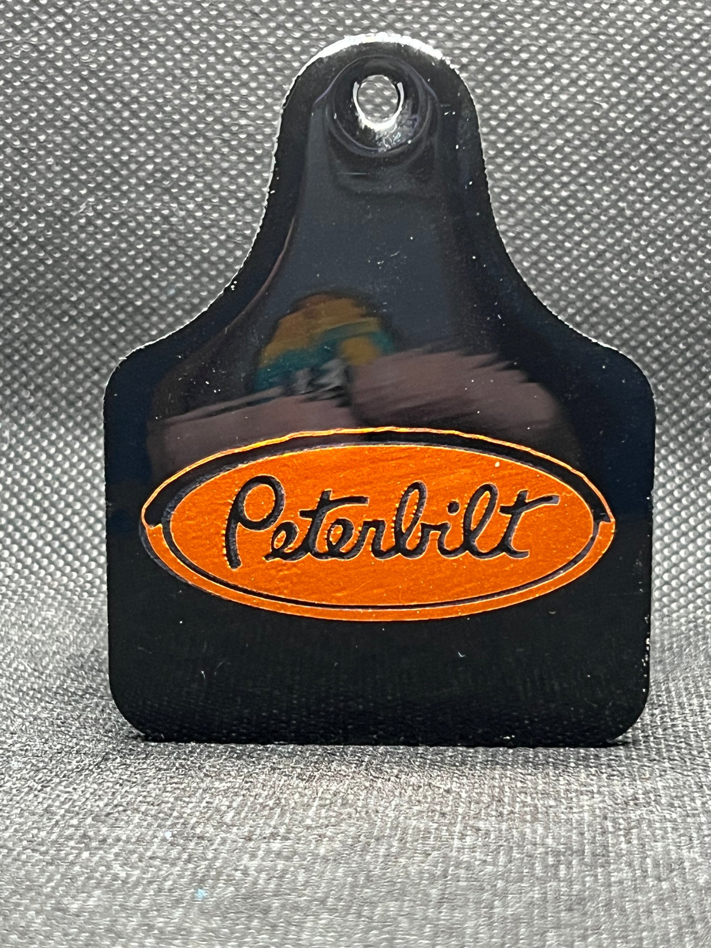 1014 Cabover Peterbilt Keychain Black and Orange