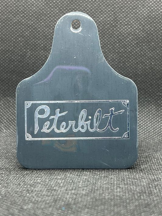 1046 Old Peterbilt Black Chrome Keychain