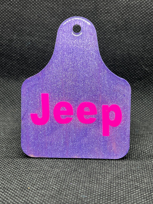 1064 Jeep Pink Purple Keychain