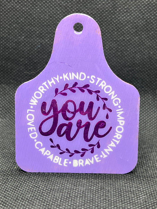 1095 You Are Quote Keychain