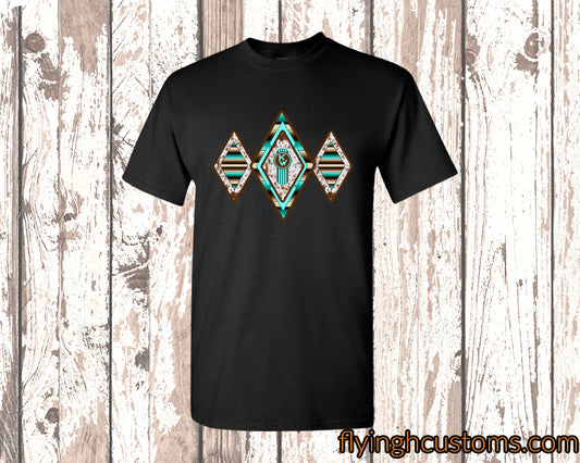 Kenworth Turquoise Cowhide T-Shirt