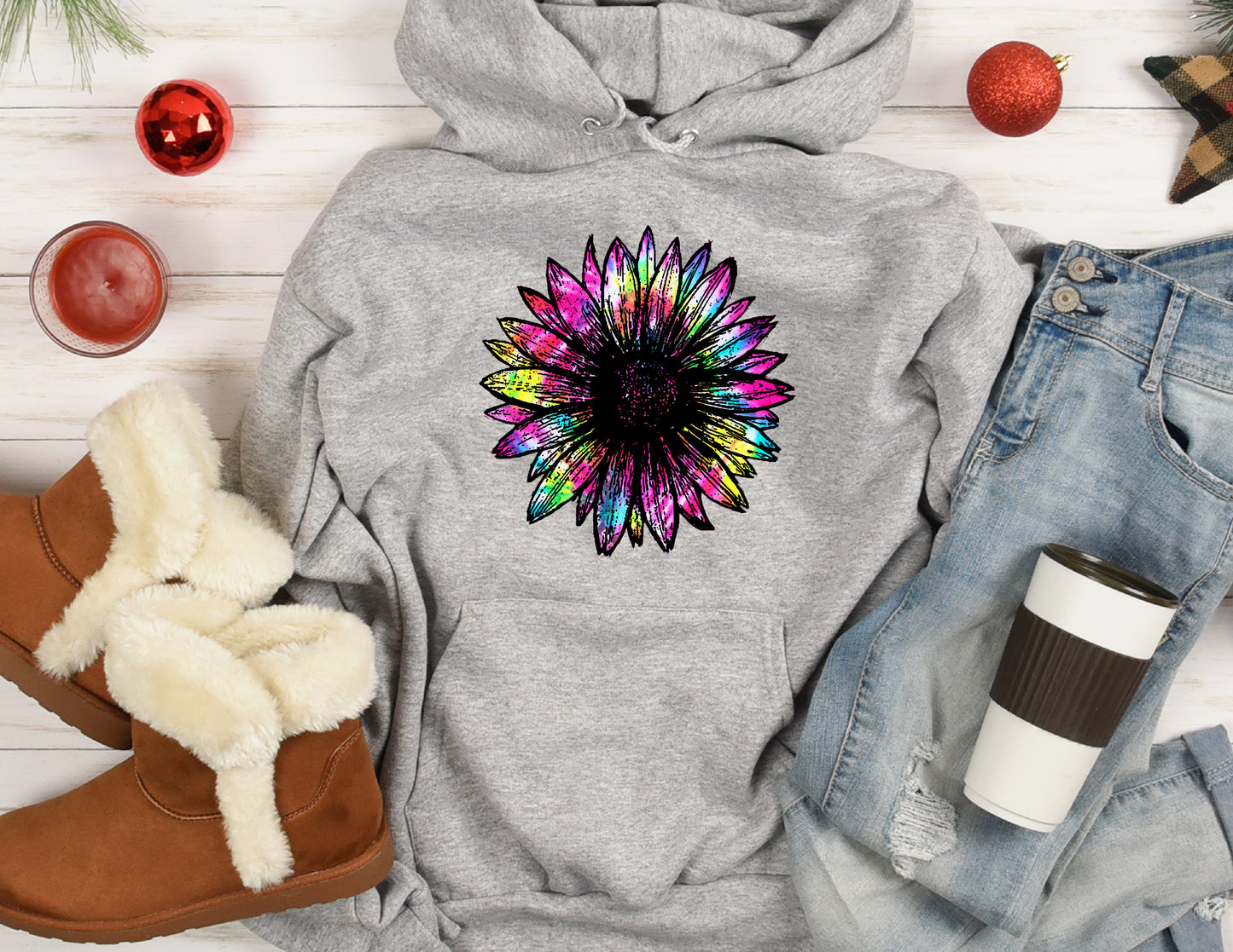 Tie Dye Sunflower Hoodie