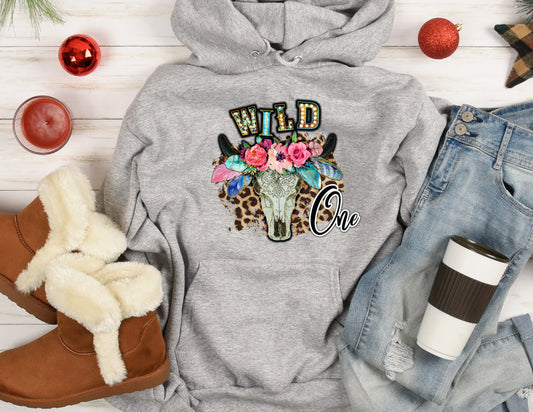 Wild One Cow Skull Hoodie